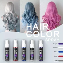 Fashion 5 Color Disposable Hair Coloring Quick Color Temporary Hair Styling Spray Bar Party Grey Hair Dye Instant Easy To Use