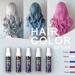 Fashion 5 Color Disposable Hair Coloring Quick Color Temporary Hair Styling Spray Bar Party Grey Hair Dye Instant Easy To Use
