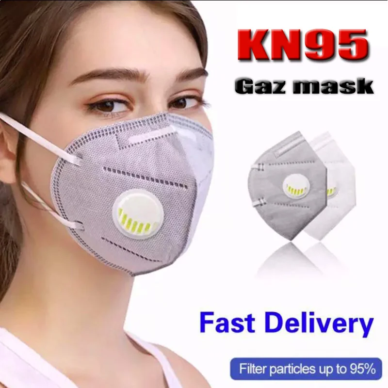 

KN95 reusable mask-valve mask N95 protective mask FFP1 FFP2 FFP3 mask Pm2.5 dust mask 6 layer filter durable