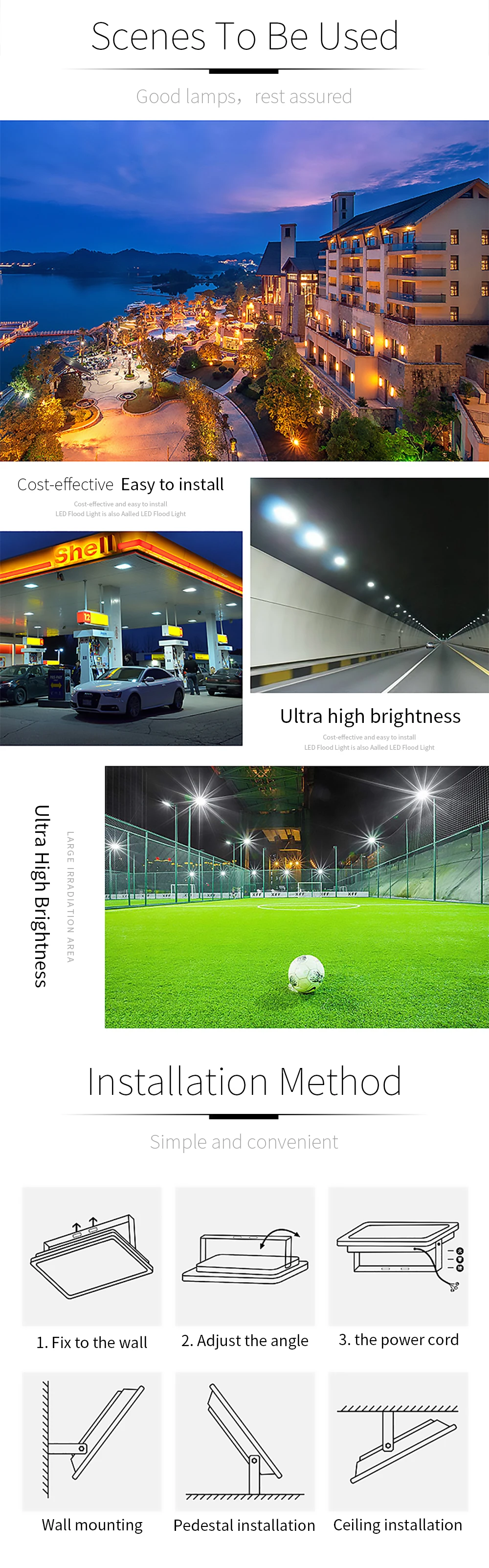 2pcs LED Floodlight 10W 20W 30W 50W 100W Flood Light IP68 H768a985f3871421ba3d2c77d2f15758de