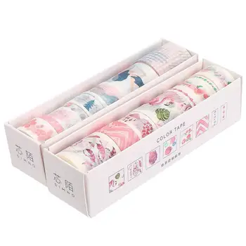 

16 Rolls Delicate Paper Tapes Creative Book Stickers Cartoon Notebook Paste Decals Adorable Planner Tapes for Scrapbooking DIY