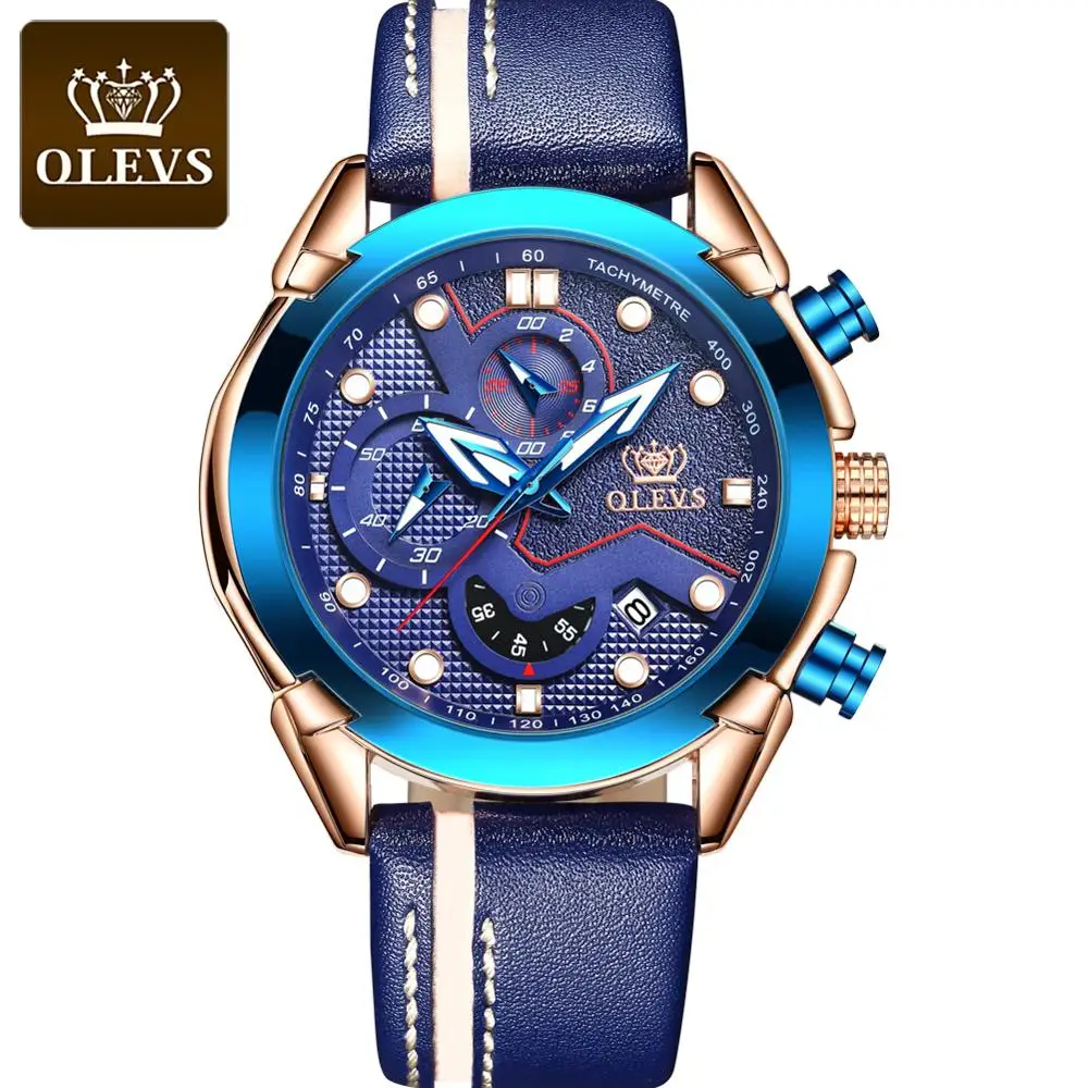 

SHOWTIME watches for men luxury brand quartz wristwatches watch waterproof leather mens watch Multifunction clocks With calendar