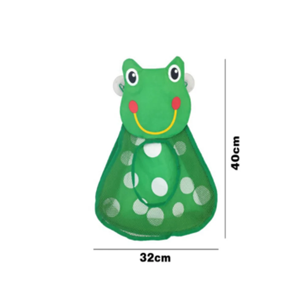 Bathroom Toy Bag Children's Bathroom Toy Storage Hanging Bag Strong Sucker suction cups Duck Frog waterproof net Wall pockets