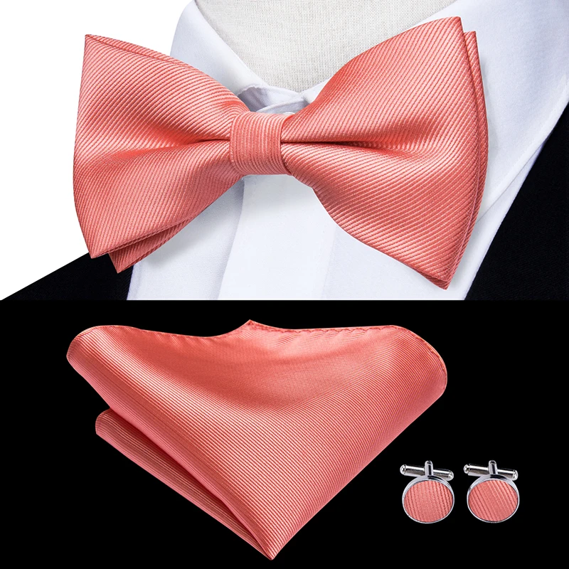LH-738 Hi-Tie роскошные золотые шелковые галстуки для мужчин модные свадебные вечерние золотые бантики платок запонки набор мужские галстуки - Цвет: LH-0513