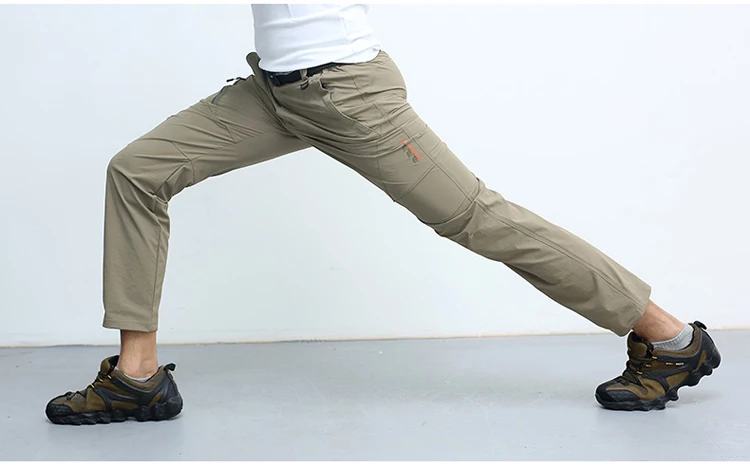 JACKSANQI 8XL летние Для мужчин штаны с эластичной резинкой на быстросохнущая брюки дышащие ботинки восхождение, кэмпинг походы Рыбалка тонкие брюки RA293