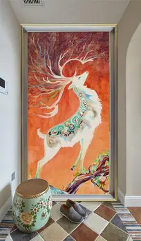 

[Self-Adhesive] 3D Elk WG294 Wall Paper mural Wall Print Decal Wall Murals Belly