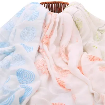 

Bamboo Baby Blanket Cartoon Soft 70% Bamboo 30% Cotton Infant Printed Wrap Blankets Newborn Swaddle Rainbow Muslin Blanket