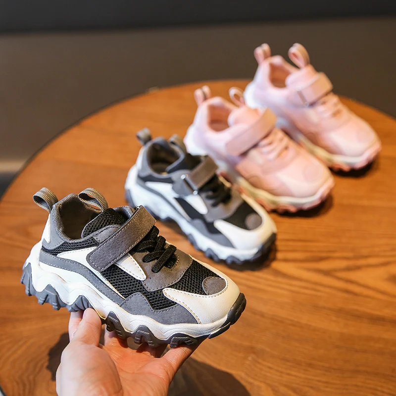 Fashion New Mesh Breathable Boys Girl Sport Shoes Children Spring Autumn Casual Shoes Big Kids Sneakers 3 4 5 6 7 8 9 10 11 12