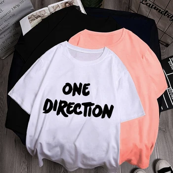 

T Shirts Women 2020 Summer Top Mujer ONE DIRECTION T Shirt Punk Grunge Harajuku Graphic T Shirts funnyT-shirt