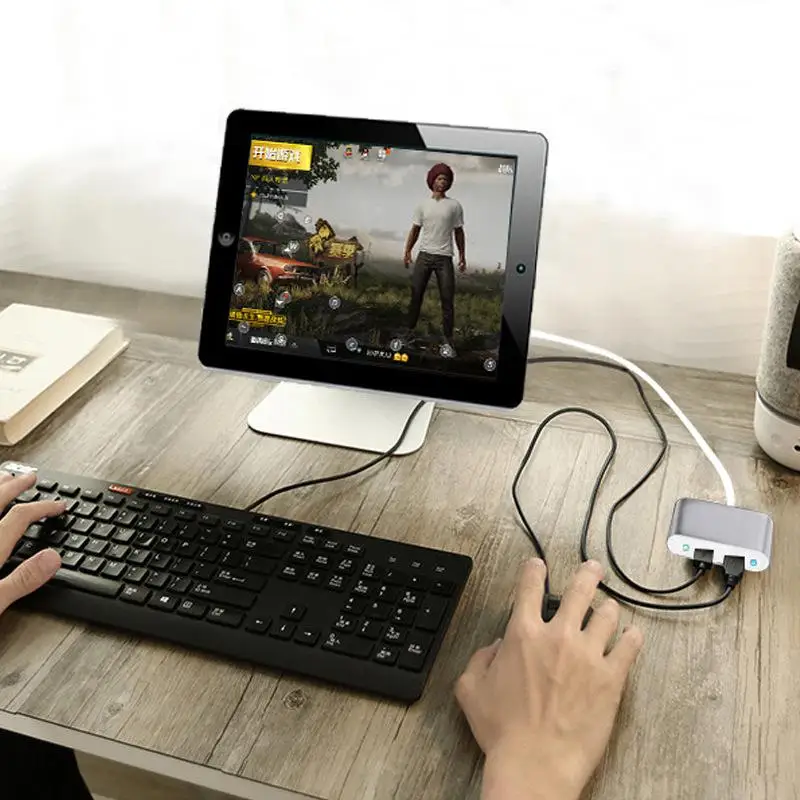 PUBG Mobile Phone Game Controller Battledock Converter Supports Mouse Keyboard Video Game Handle Ac