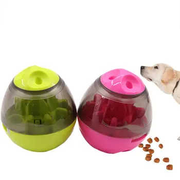 

Interactive Dog Cat Food Treat Ball Bowl Toy Funny Pet Shaking Leakage Food Container Puppy Cat Slow Feed Pet Tumbler Toy