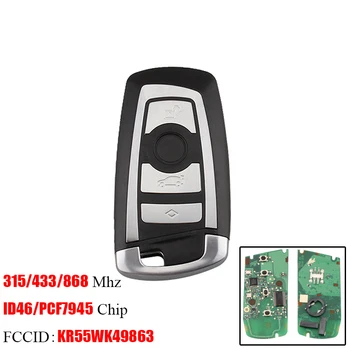 

4 Buttons 315/433/868 Mhz Smart Remote Key Fob For BMW KR55WK49863 CAS4 System For BMW 3 5 7 Series 2009-2016 original key