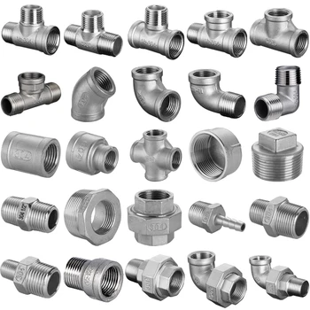 

304 stainless steel water pipe connector Female Internal and external wire straight elbow gas water heater water pipe fittings