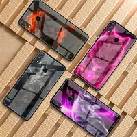 Fierce Wolf and Flame horse Tempered Glass Phone Case For Huawei Honor 10 P20 P30 Lite Pro Mate20 Pro 20lite Back Cover