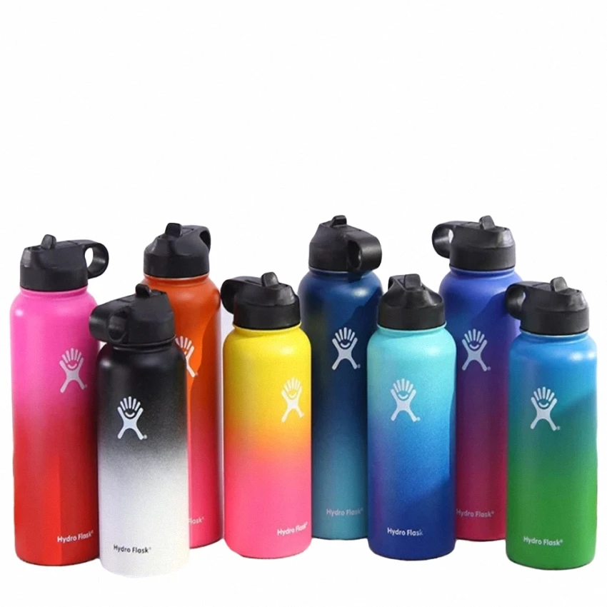 Comprar Taza Termo 304 Acero inoxidable Hydro matraz espacio maceta exterior gran capacidad aislante espacio taza gradiente 18 32 40 onzas