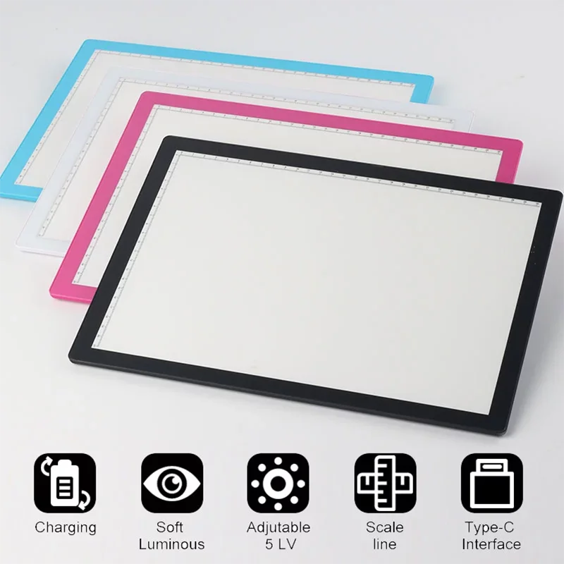 Rechargeable Led Bright Ultra-thin Light Pad A4 Powered By Lithium Battery  For Cricut Vinyl, Weeding Tool, Drawing Crafting Box - Digital Tablets -  AliExpress