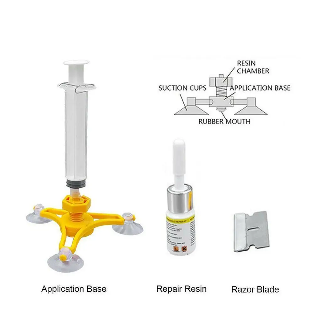 Комплект Для Ремонта Лобового Стекла Quick Fix Автомобильный треснувшее стекло ветер экран ремонтный набор инструментов полимерный герметизатор DIY Авто Окно полировка экрана