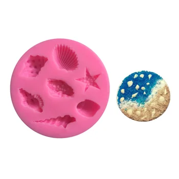 

Cake Decorating Tools DIY Sea Creatures Conch Starfish Shell Fondant Cake Candy Silicone Molds Creative DIY Chocolate Mold