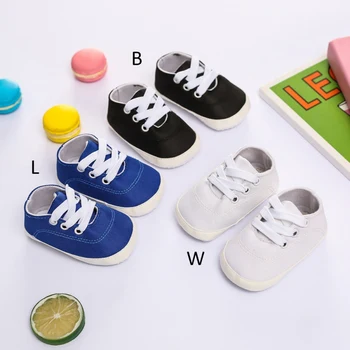 

Autumn Classic Solid Color Canvas Shoes Baby Lace-up Soft Soled Casual Sneakers Infant Toddler Shoes
