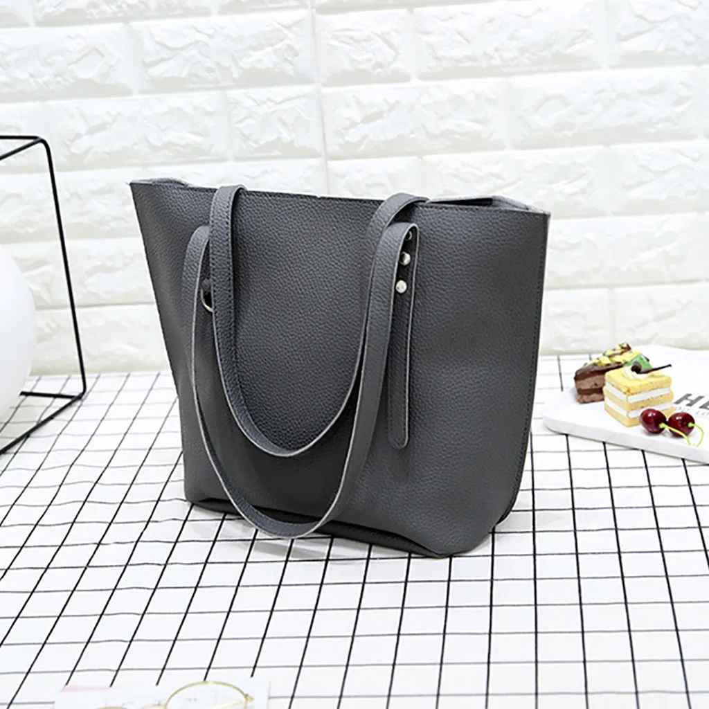MAIOUMY, 4 шт, женская сумка, набор,, новая мода, Женский кошелек и сумочка, четыре части, сумка через плечо, сумка-тоут из искусственной кожи, сумка-мессенджер