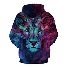 lion printed hoodies