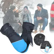 Перчатки с подогревом Электрические перезаряжаемые изолированные сенсорный экран нагревательные перчатки для женщин