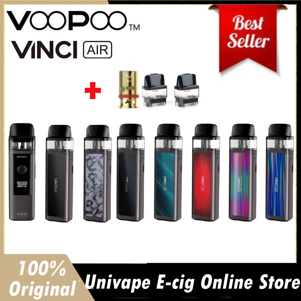 Набор для вейпа VOOPOO VINCI AIR Pod 4 мл аккумулятор 900 мАч катушка Rba и встроенный чип ENE.AI