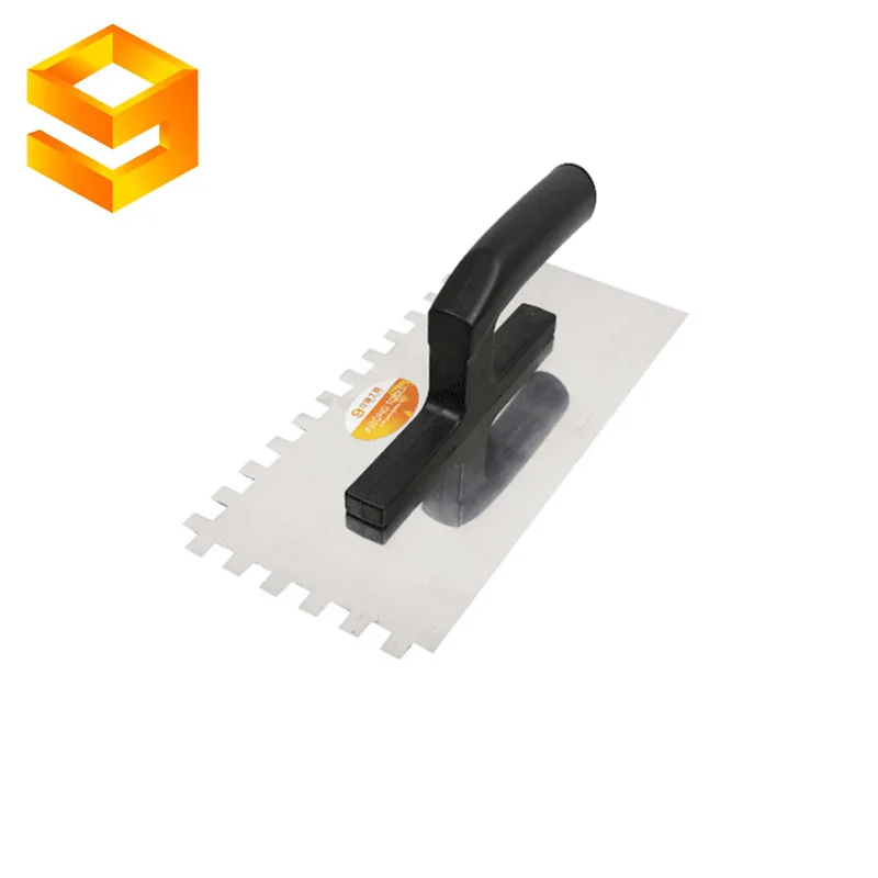 

Factory Direct Steel Square Trowel Flat Plastic Handle Shovel Trowel Mason Tools Wiping Fender Custom