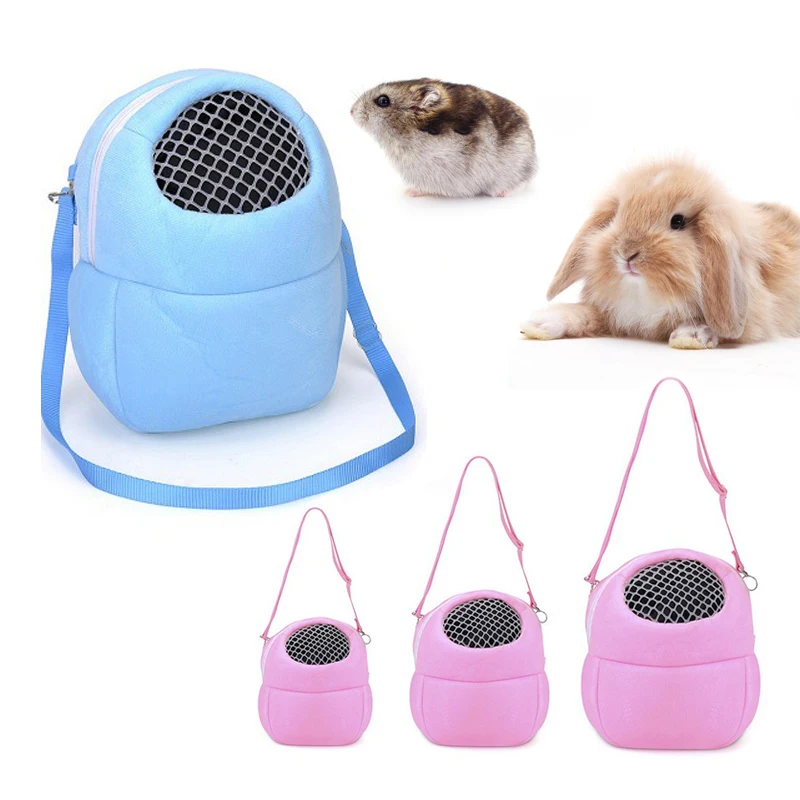 

Small Pet Carrier Rabbit Cage Hamster Chinchilla Travel Warm Bags Cages Guinea Pig Carry Pouch Bag Breathable