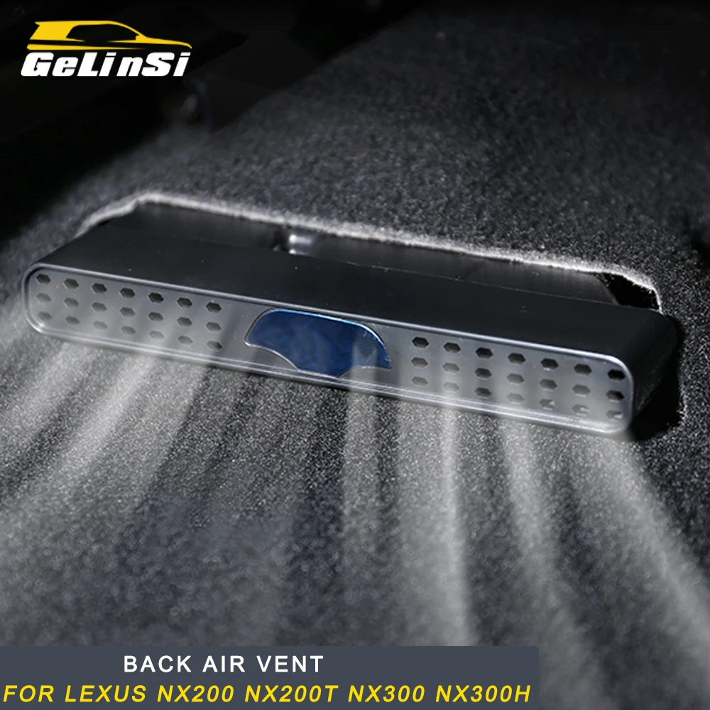 

Gelinsi For LEXUS NX200 NX200t NX300 NX300h Car Styling Rear Back Air Vent Outlet Panel Cover Trim Frame Sticker Accessories