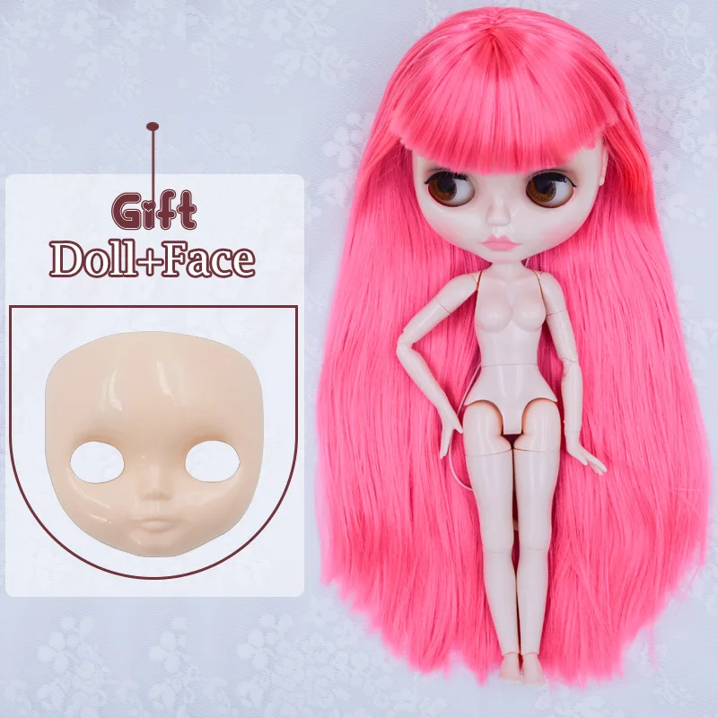 Neo Blyth кукла по индивидуальному заказу, NBL блестящее лицо, 1/6 OB24 BJD шарнирная кукла на заказ, куклы Blyth для девочки, подарок для коллекции YM01 - Цвет: FYM02
