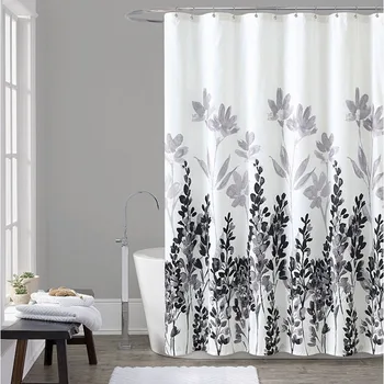

European Polyester Printing Waterproof Shower Curtain Waterproof Mildewproof Curtain For Bathroom Shower Occult Curtain Tropical