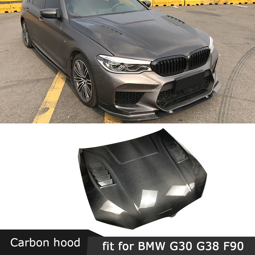 Крышка капота двигателя для BMW 5 серии G30 F90 M5 Седан 4 двери 2017 2020 углеродное