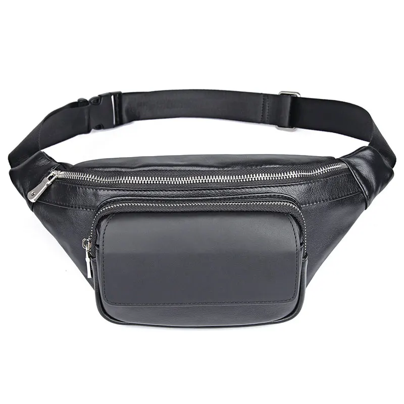 

Men Waist Bag New Design Multi-function Waist Pack for Men Funny Pack Genuine Cow Leather Purse 3022A/3022Q