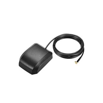 Uxcell 1pc gps北斗アクティブアンテナmcx雄プラグ 90-度 34dB空中コネクタケーブルと磁気マウント 2 メートルl