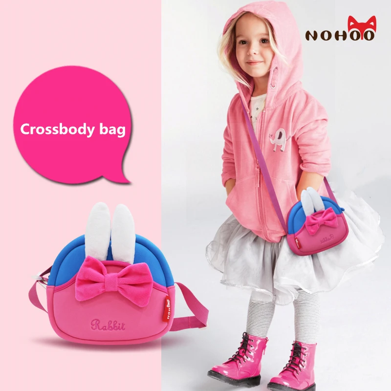 Сумка для девочек, NOHOO, высокое качество, рюкзак mochilas, милый мини плюшевый кролик, рюкзак, модные аксессуары для путешествий, сумка для покупок