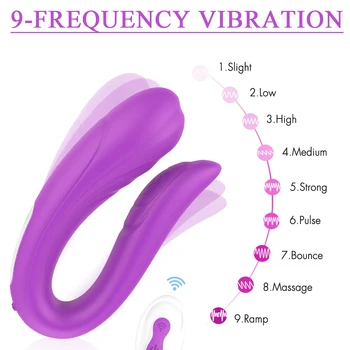 PHANXY Vibrating Sex Toy for Adult Women Vagina Clitoris Stimulator U Type Vibrator Female Masturbator Wireless Remote Vibration