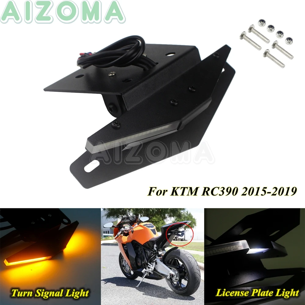 Motorcycle Tail Tidy Led Integarted Fender Eliminator Kit For Rc390 15