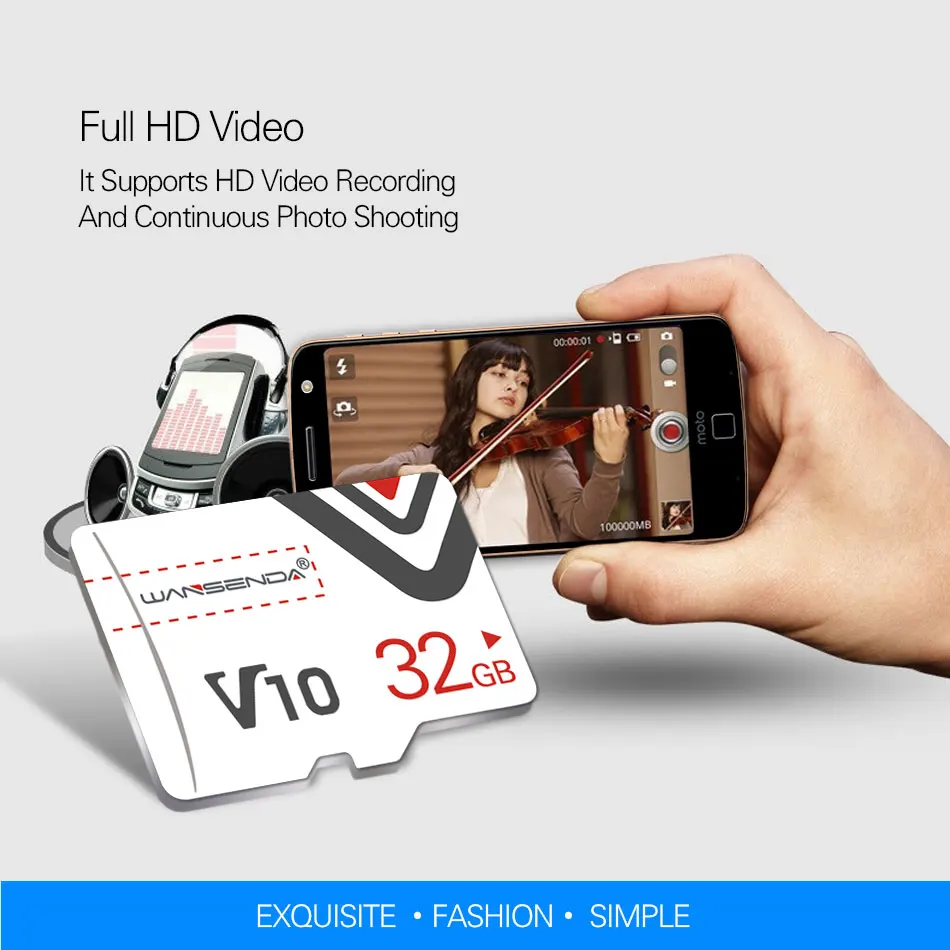 WANSENDA карта памяти 32 Гб 64 SDHC SDXC Micro SD 8 16 128 класс 6 10 Mini transmash Microsd TF карта|micro sd card 4gb|sd