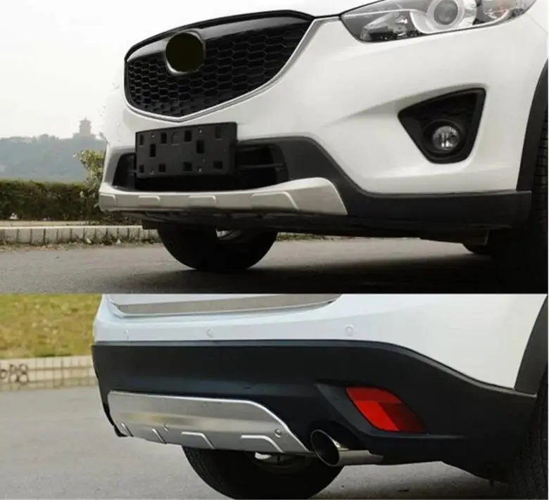 Защита переднего и заднего бампера из нержавеющей стали для Mazda CX-5 CX5 год 2012 2013 Стайлинг автомобиля