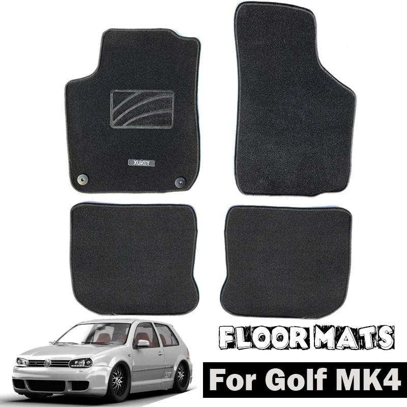 Автомобильные коврики для VW Golf MK4 1999 2005 нейлон черный ковер подкладка Передняя