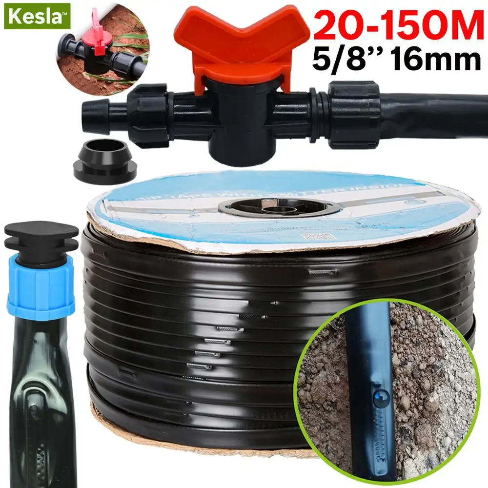 KESLA 20-150 м 5/8 '✖ мм 0 2 Толстая капельная лента для орошения 8mil 20 см излучатель