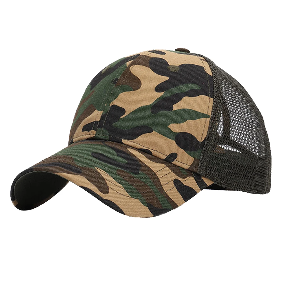 Открытый сетки дышащий Регулируемый солнцезащитный козырек бейсбол Snapback конский хвост кепки шляпа шик