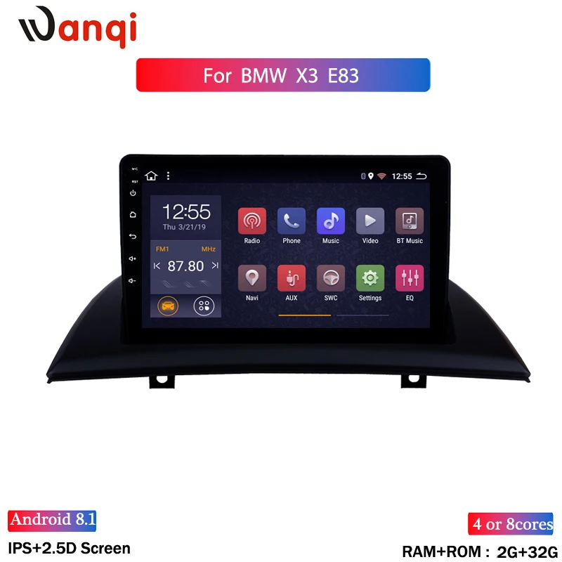 Автомобильный DVD плеер Wanqi Android 8 1 для BMW X3 E83 2004 2012 мультимедийный стерео навигатор