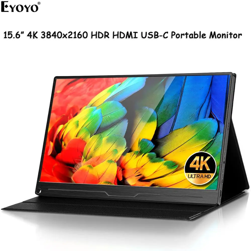 Eyoyo EM15L 15 6 &quot4K HDR монитор 2160P IPS ЖК-экран HDMI USB C игровые мониторы для ПК портативный