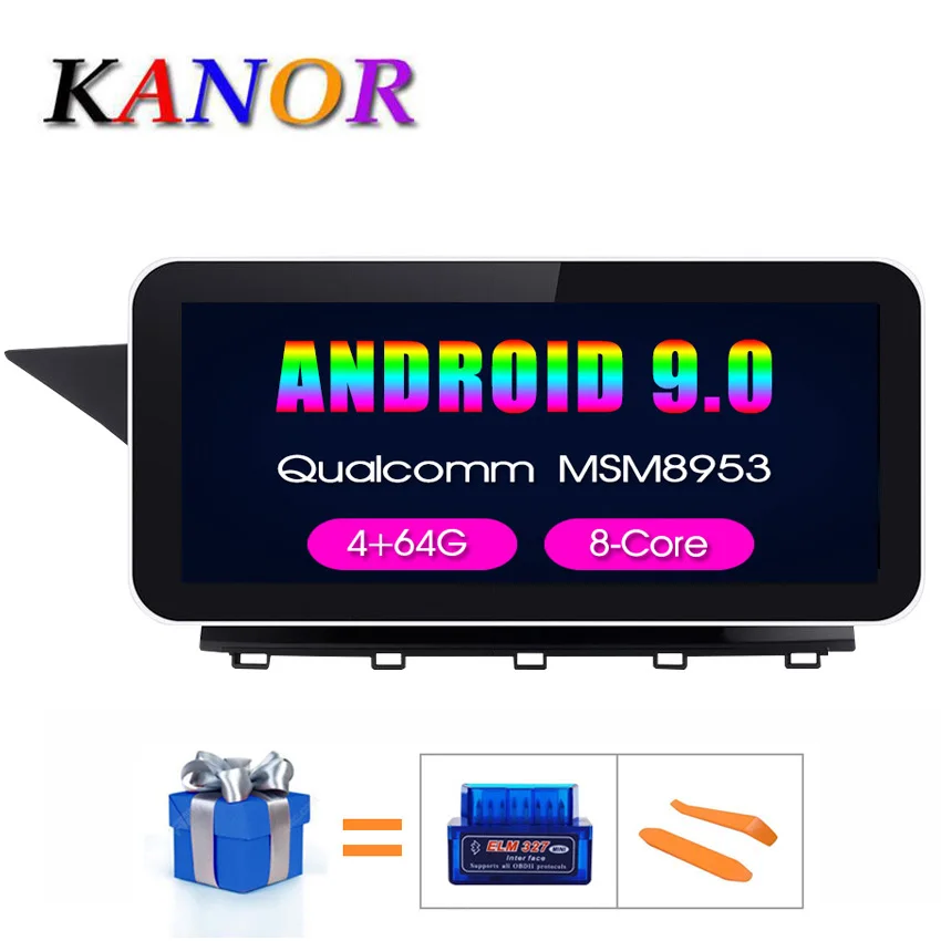 #*Cheap KANOR 10.25 inch 4+64G Display Android 9.0 for Mercedes Benz GLK X204 Car Radio Screen with GPS Navigation Bluetoo
