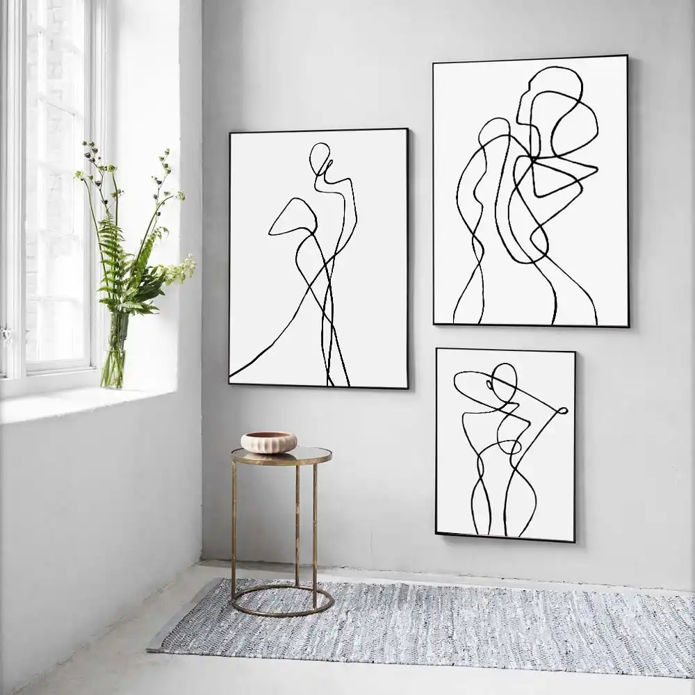 Abstract Line People Canvas Art Print Painting Poster Print Wall Pictures For Home Decoration Wall Decor Wall Art 2020021930 Aliexpress