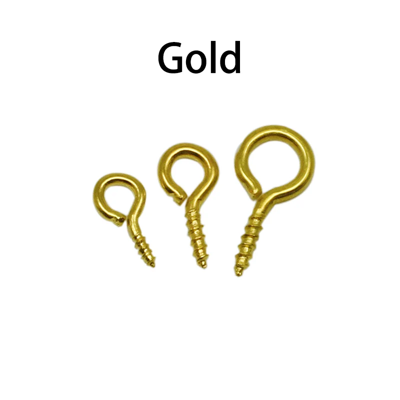 Gold 200 шт., 6*13 мм, шпильки для глаз, крючки, люверсы, резьбовые застежки для ювелирных изделий, подвески для рукоделия, аксессуары для изготовления ювелирных изделий, принадлежности - Цвет: Gold