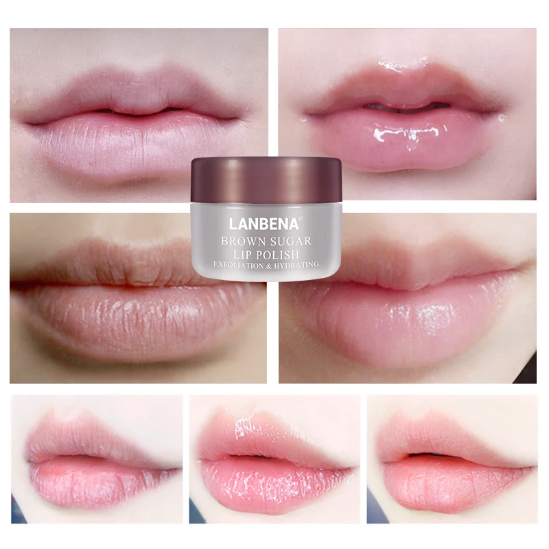 

LANBENA Brown sugar Lip Mask Lip Balm Moisturizing Repair Lip Lines Lip Plumper Sleeping Mask Protect Exfoliating Lip care 20g