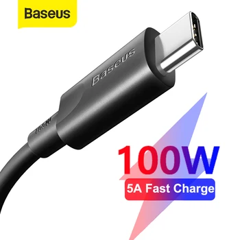 

Baseus 100W USB C to USB Type C Cable Quick Charge 3.0 4.0 for MacBook Pro Fast Charging Cable for Huawei Mate 10 Xiaomi 10